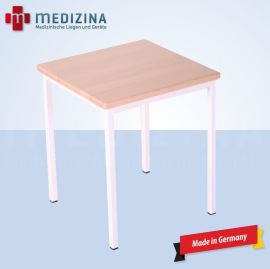 Hocker mit Naturholzsitz, quadratisch