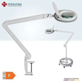 Kosmetiklampe, Echtglas-Lupe und LED-Leuchte, 3 Dioptrin