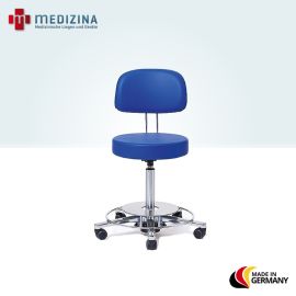 Praxis Drehstuhl mit großer Rückenlehne, höhenverstellbar 