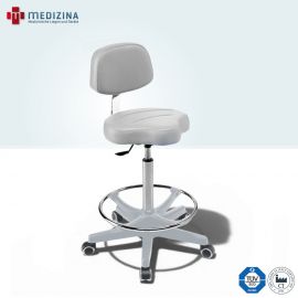 Produktbild: Lemi Arbeitshocker »035/S« mit Rückenlehne, Sattelsitz und Fußring