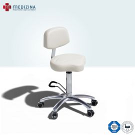 Produktbild: Lemi Arbeitshocker »040/S« mit Rückenlehne, Sattelsitz und Fußbedienung