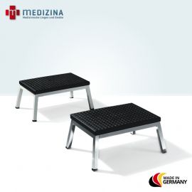 Kippsicherer Fußauftritt mit griffiger Trittfläche