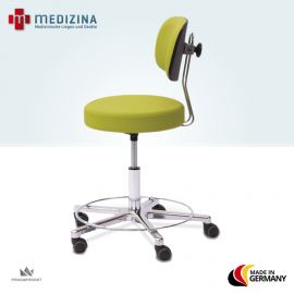 Premium Arbeitshocker mit Rückenlehne