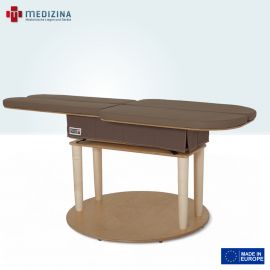 Abb. zeigt Pedalo® Swaywaver 3D-Behandlungsliege »500« mit Grundplatte in Länge (Füße) 50 cm, mit 4-tlg. Liegefläche. Diese ist 360° horizontal drehbar.