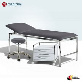 Untersuchungseinheit »MED« Untersuchungsliege mit Unterschrank & Drehrollhocker