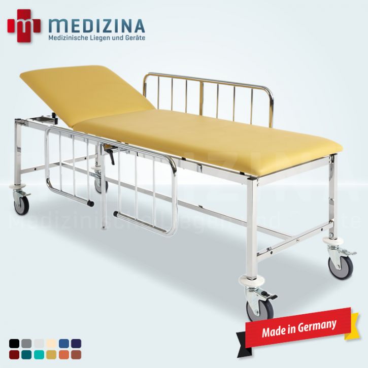 Große Auswahl an Aufwachliegen und fahrbaren Patientenliegen